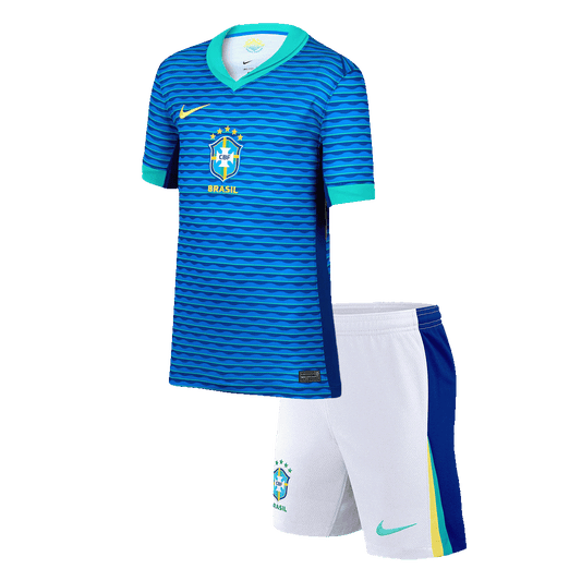 Kit de fútbol visitante de Brasil para niños (camiseta y pantalón corto) Copa América 2024