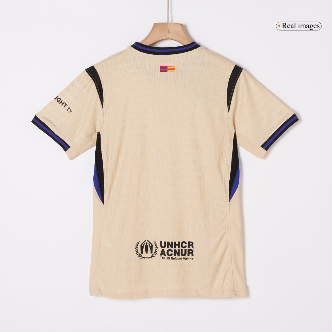 Camiseta de fútbol visitante auténtica del Barcelona 2025/26 ROONY #19, amarilla - UCL
