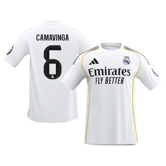 Camiseta de fútbol local del Real Madrid CAMAVINGA #6 2025/26
