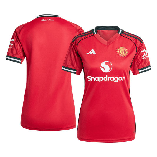 Camiseta de fútbol local del Manchester United para mujer 2025/26, roja