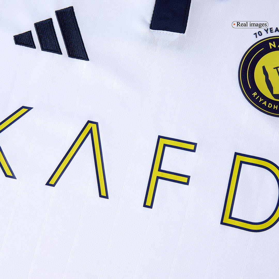 Camiseta de fútbol visitante RONALDO #7 Al Nassr 2025/26, blanca, tercera equipación