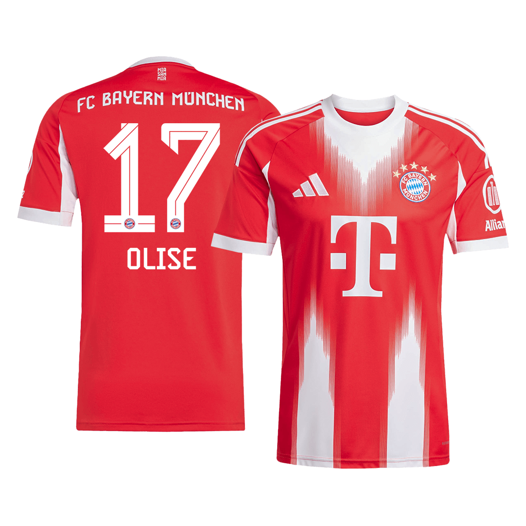 Camiseta de fútbol local del Bayern Múnich OLISE #17 2025/26