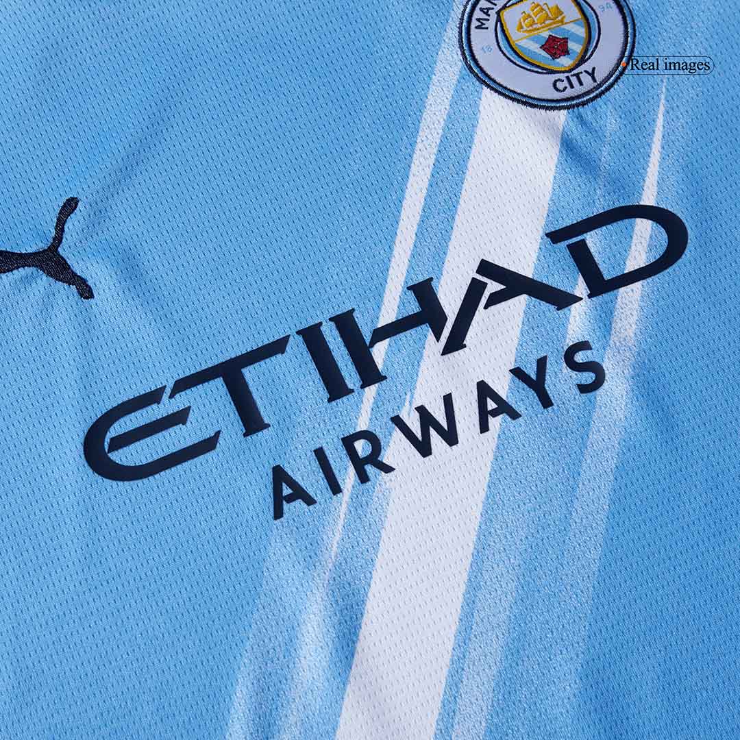 Kit de fútbol local del Manchester City para niño (Kit, pantalón corto y calcetines) 2025/26, azul