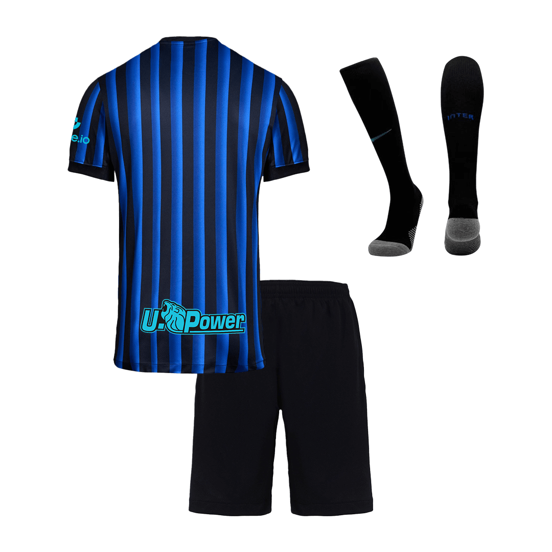 Kit de camiseta de fútbol local del Inter de Milán para niños (camiseta, pantalón corto y calcetines) 2025/26