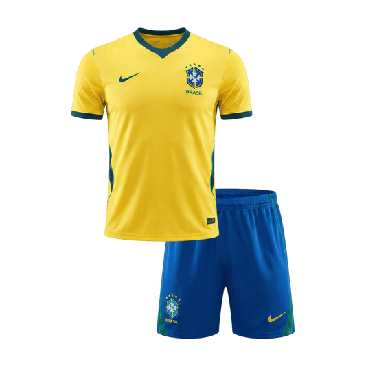 Equipación de local de Brasil para niños (camiseta + pantalón corto) para el Mundial 2026