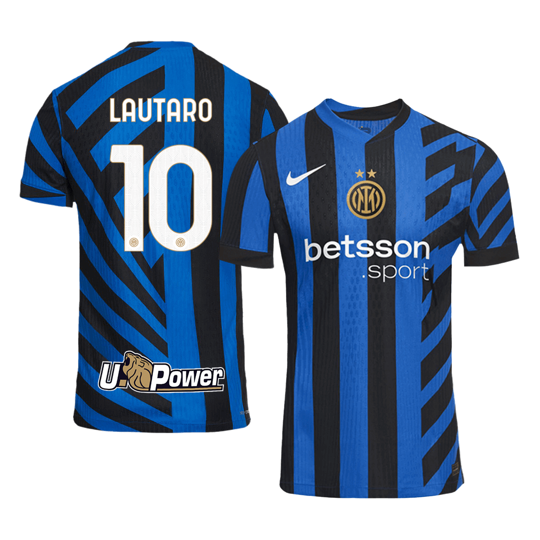 Camiseta de fútbol local auténtica de LAUTARO #10 del Inter de Milán 2024/25