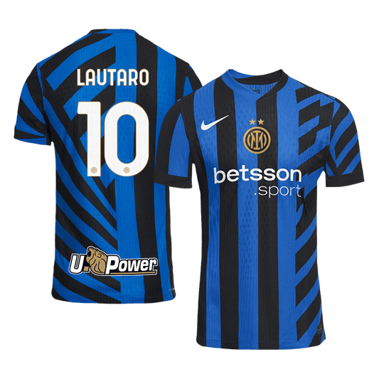 Camiseta de fútbol local auténtica de LAUTARO #10 del Inter de Milán 2024/25