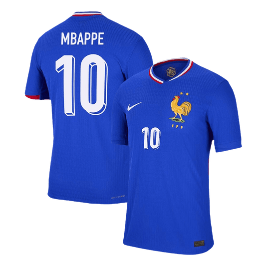 Camiseta de fútbol local auténtica de Francia MBAPPÉ #10 de la Eurocopa 2024