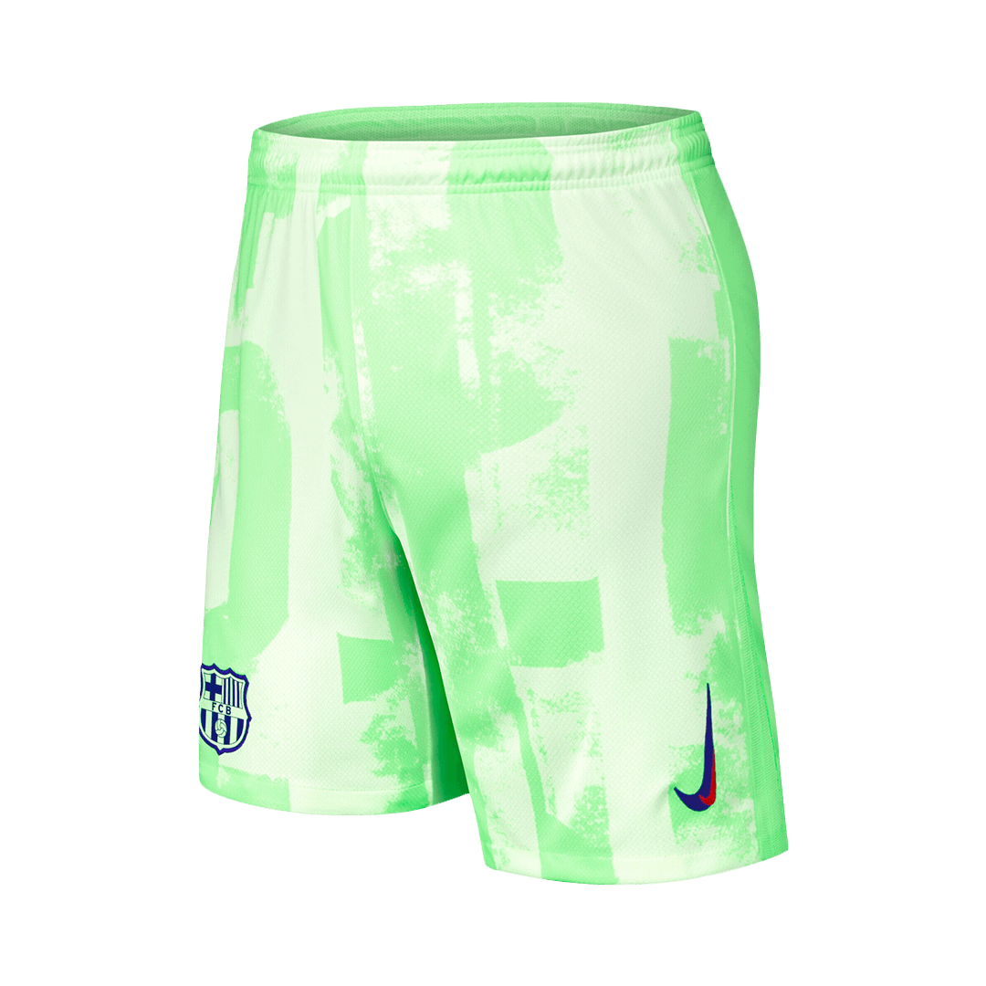 Kit de visitante del Barcelona (Kit + Pantalón) - UCL (Logotipo de Spotify sin texto)