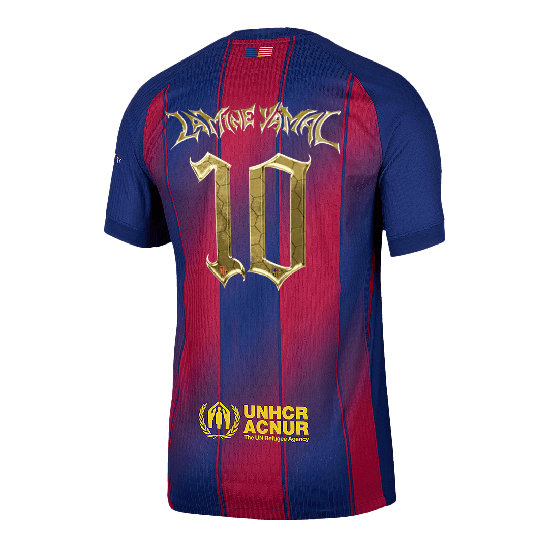 Camiseta de fútbol local auténtica del Barcelona LAMINE YAMAL n.° 10 2025/26 (Edición Trofeo Kopa)