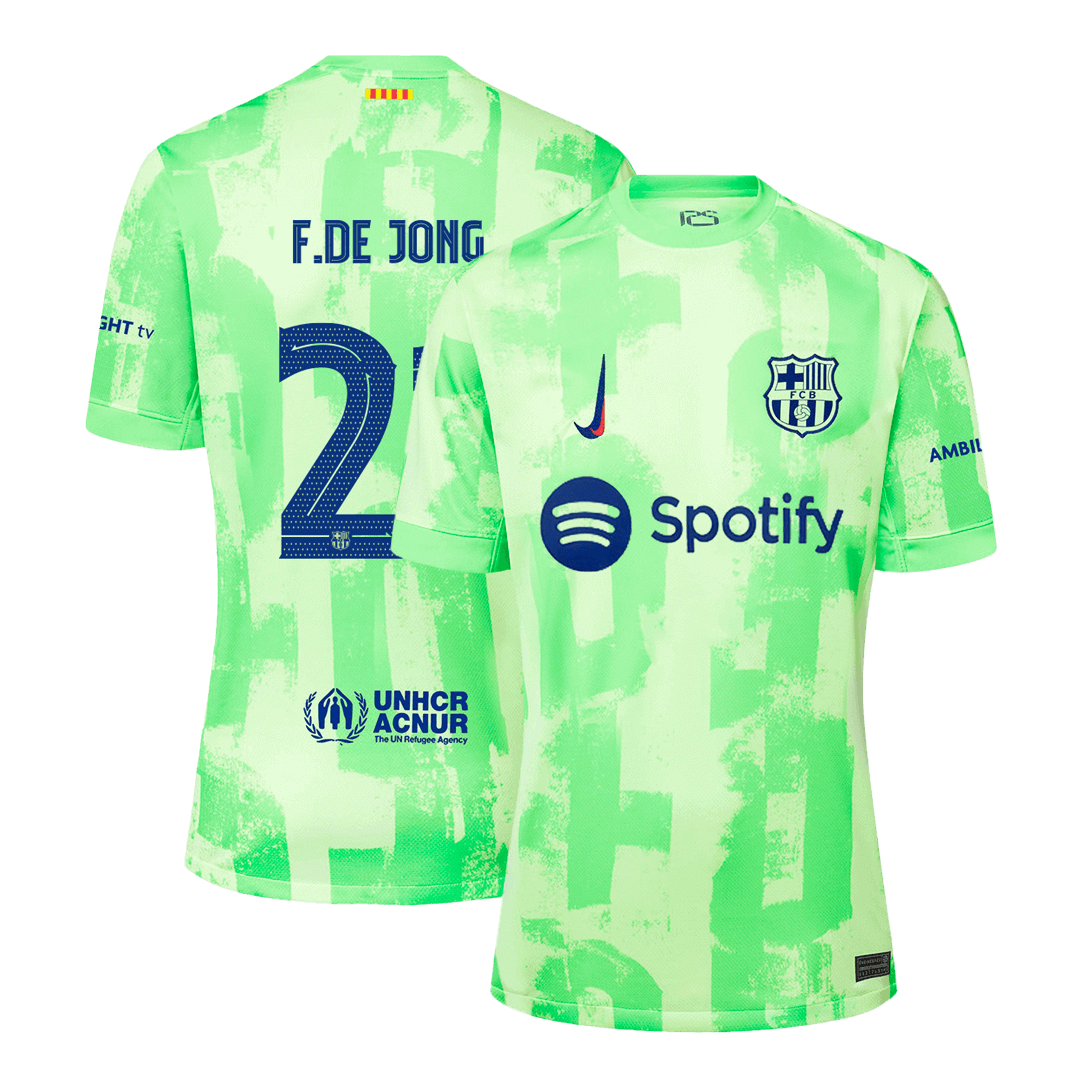 Camiseta de fútbol de visitante de F.DE JONG #21 del Barcelona - UCL