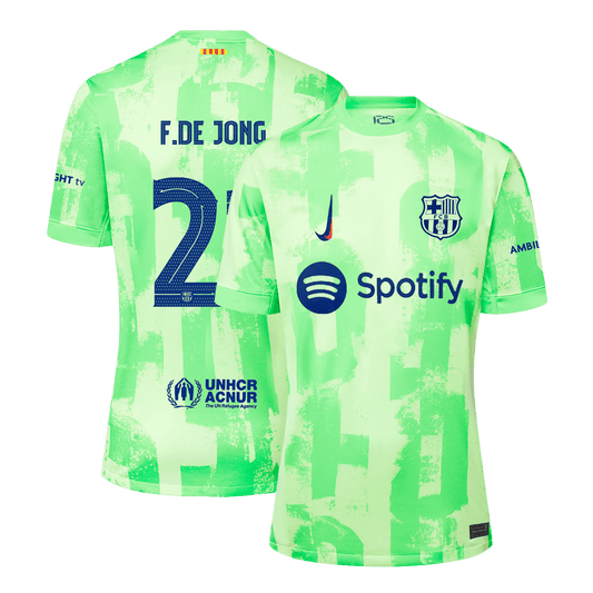 Camiseta de fútbol de visitante de F.DE JONG #21 del Barcelona - UCL