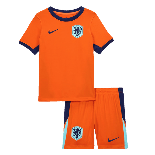 Kit de fútbol local de Países Bajos para niños (Kit y pantalón corto) para la Eurocopa 2024