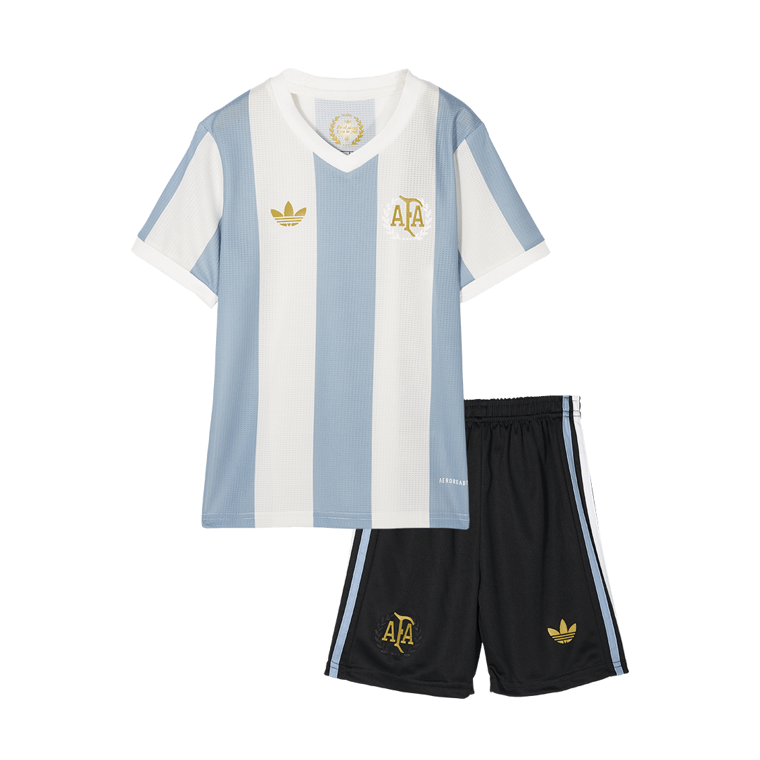 Kit de camiseta de fútbol de Argentina para niños (camiseta y pantalón corto) 2024 - 50.º aniversario