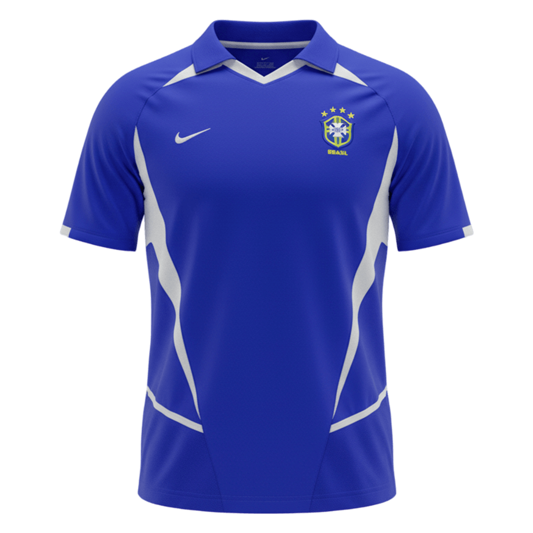 Camiseta retro de fútbol de visitante de Brasil 2002