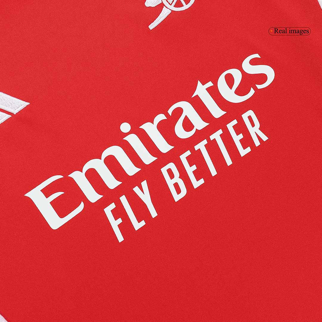Kit de camiseta de fútbol local del Arsenal para niños (camiseta y pantalones cortos)