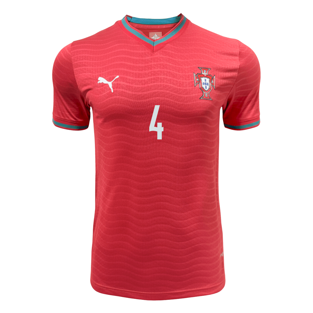 Camiseta Portugal RÚBEN DIAS #4 Local para hombre Versión Copa Mundial 2026 - Corte ajustado