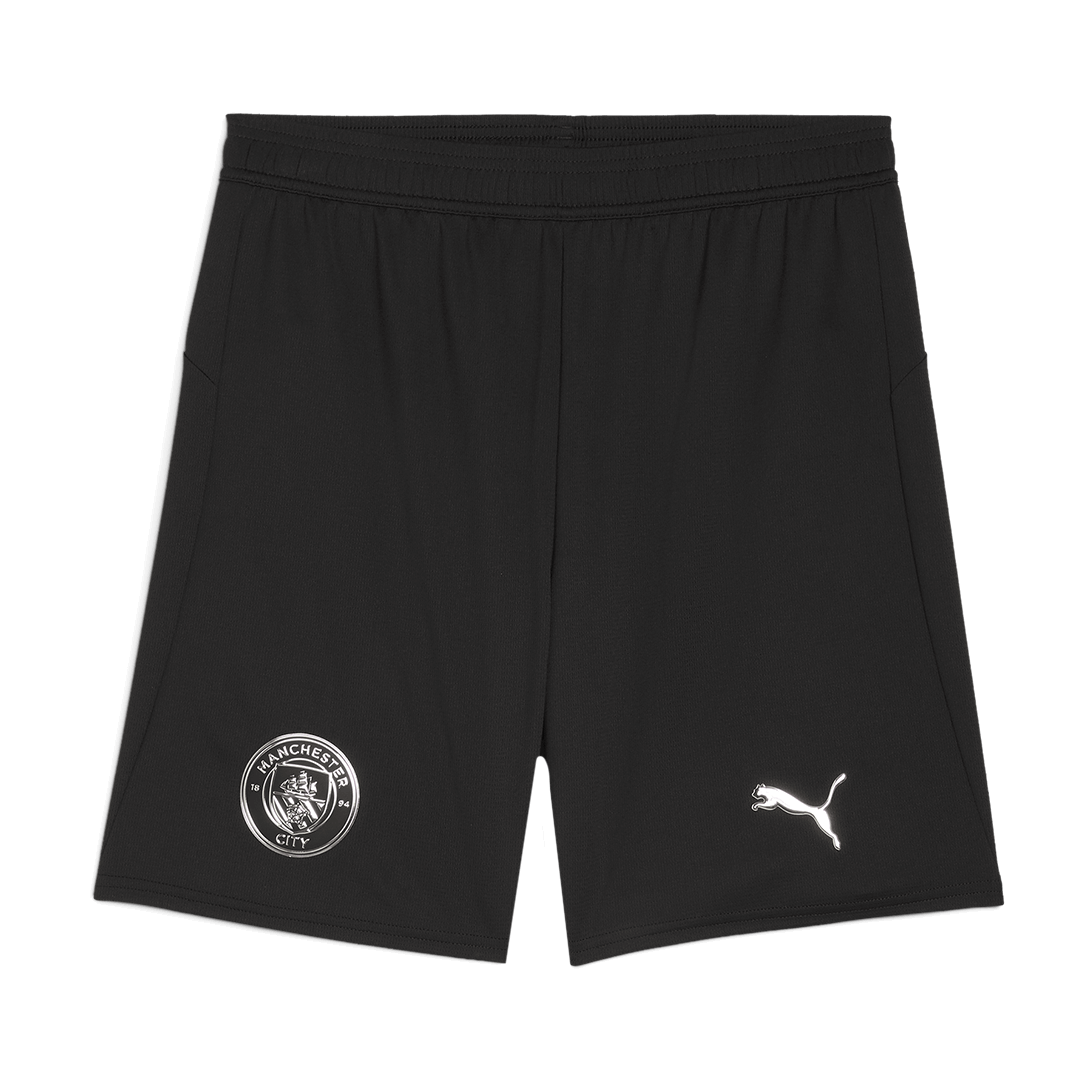 Pantalón corto de fútbol visitante del Manchester City 25/26 negro