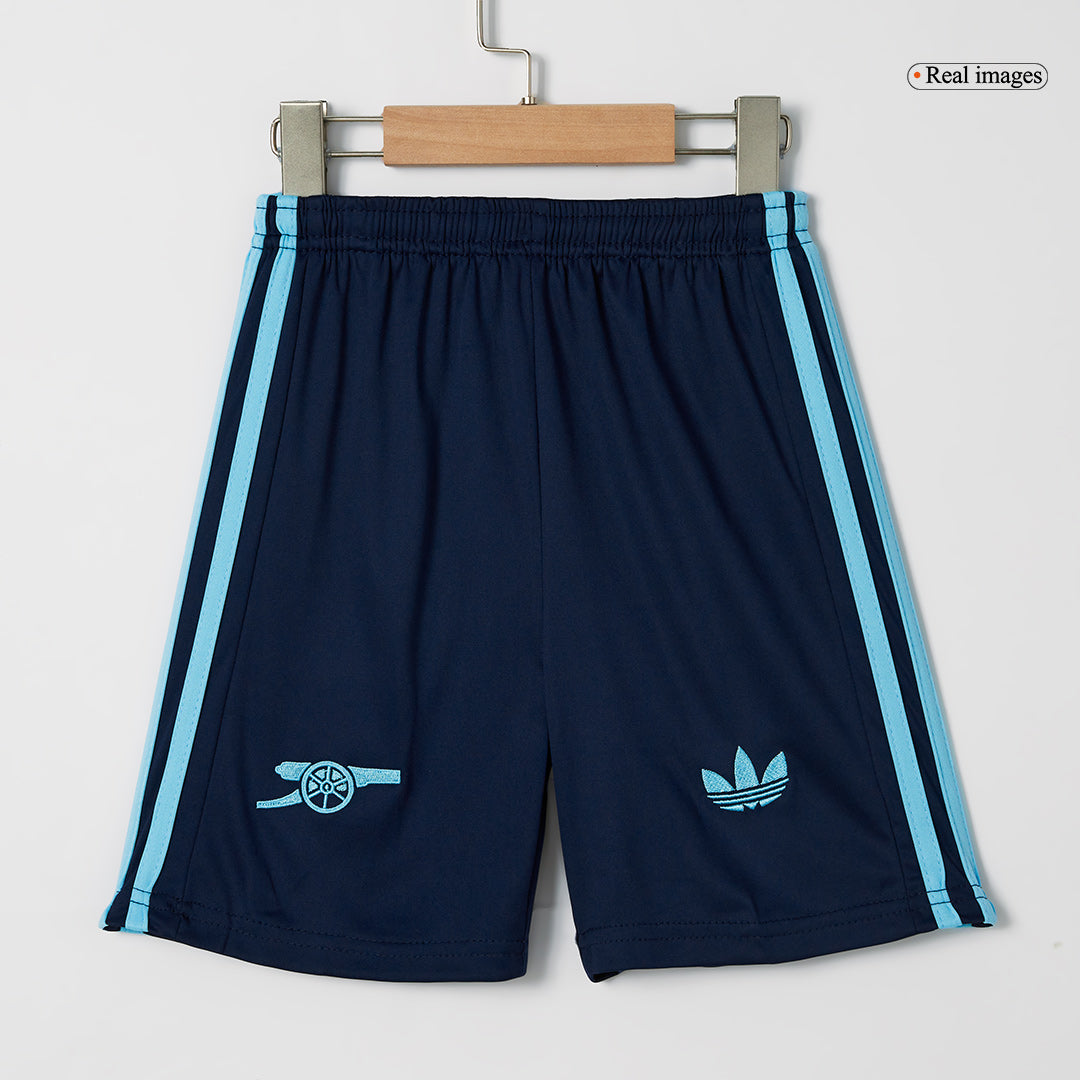 Kit de fútbol infantil de visitante del Arsenal (Kit y pantalón corto) 2024/25
