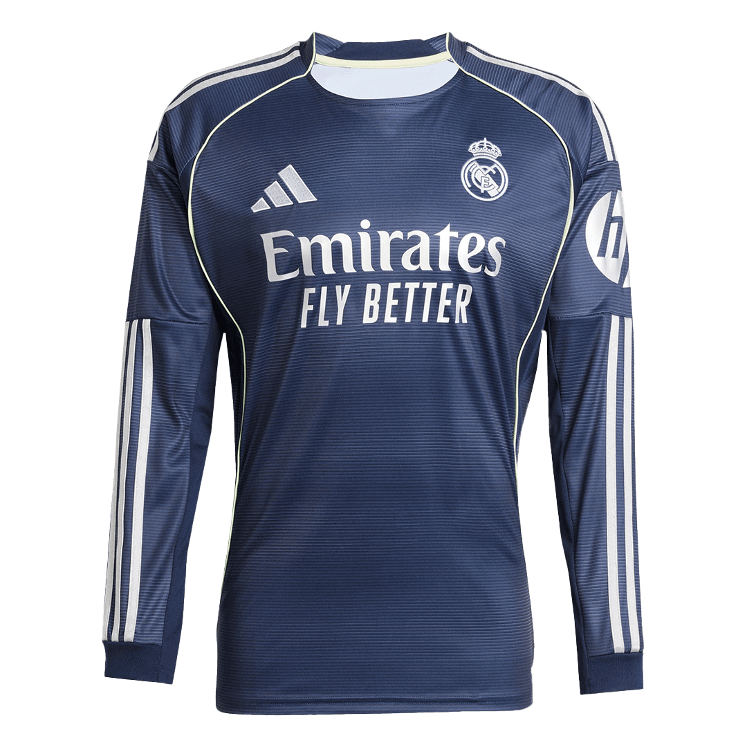 Camiseta de fútbol visitante del Real Madrid 2025/26 de manga larga
