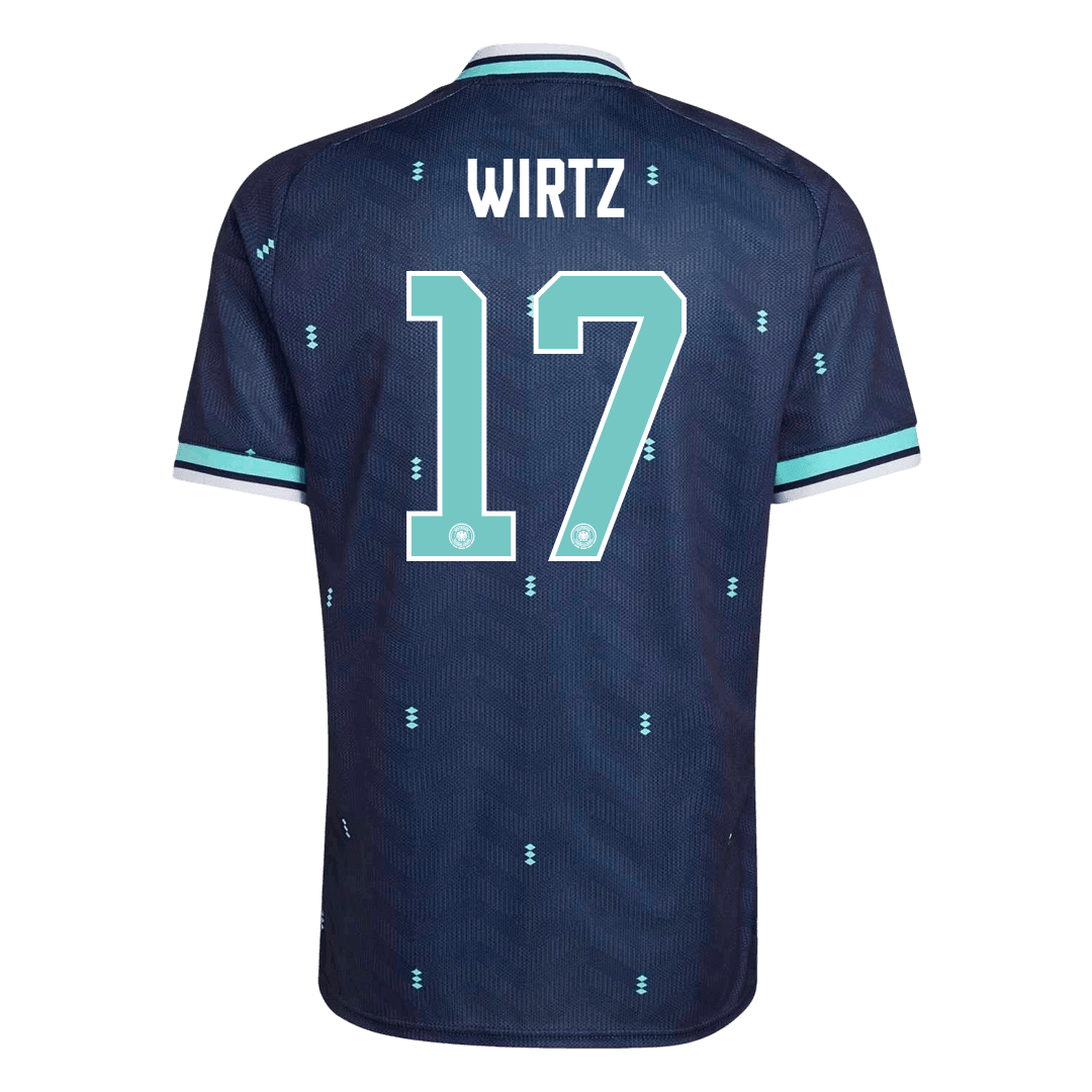 Camiseta de fútbol de visitante de Alemania WIRTZ #17 para el Mundial 2026, color azul marino