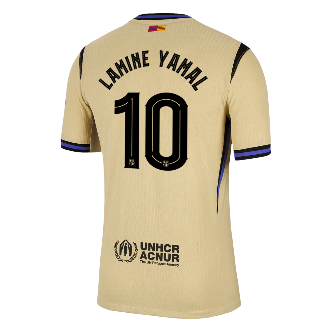 Camiseta de visitante del Barcelona 2025/26, amarilla, LAMINE YAMAL #10 - UCL