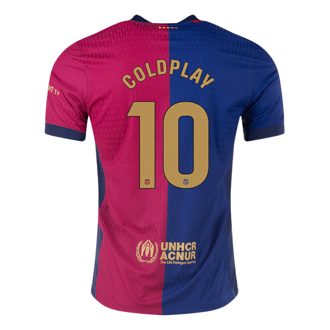 Camiseta de fútbol local auténtica COLDPLAY #10 del Barcelona 2024/25 - COLDPLAY