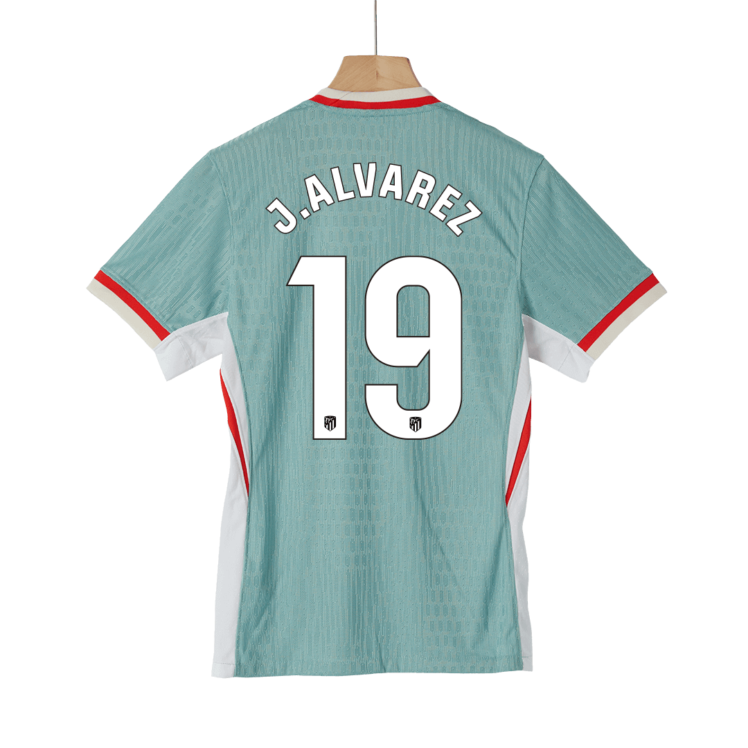 Camiseta de fútbol visitante auténtica de J. Álvarez #19 del Atlético de Madrid 2024/25
