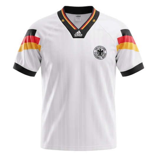 Camiseta retro de fútbol local de Alemania de 1992