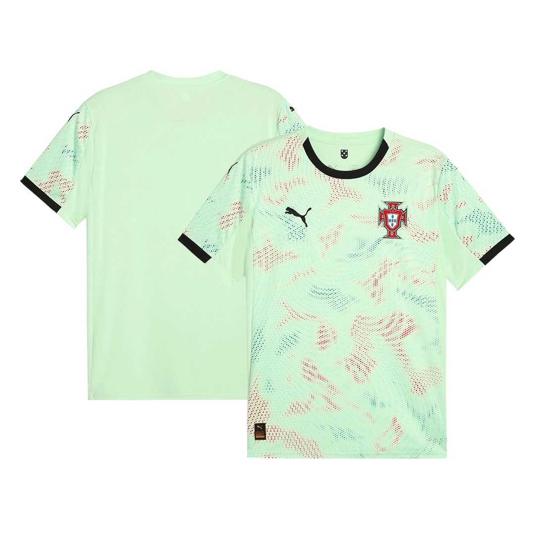 Camiseta de fútbol visitante de Portugal 2025 para hombre, verde - Eurocopa femenina