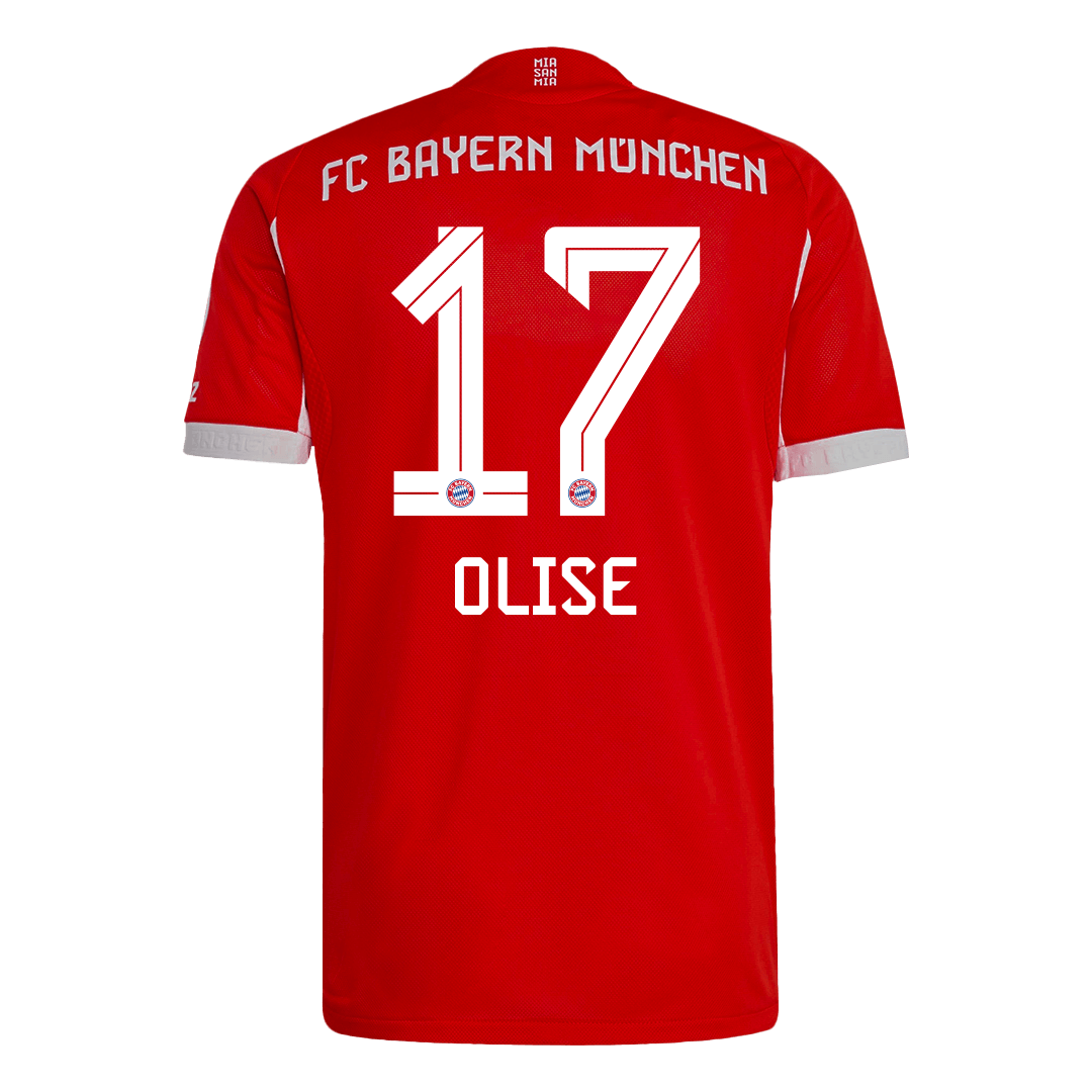 Camiseta de fútbol local auténtica OLISE #17 del Bayern Múnich 2025/26