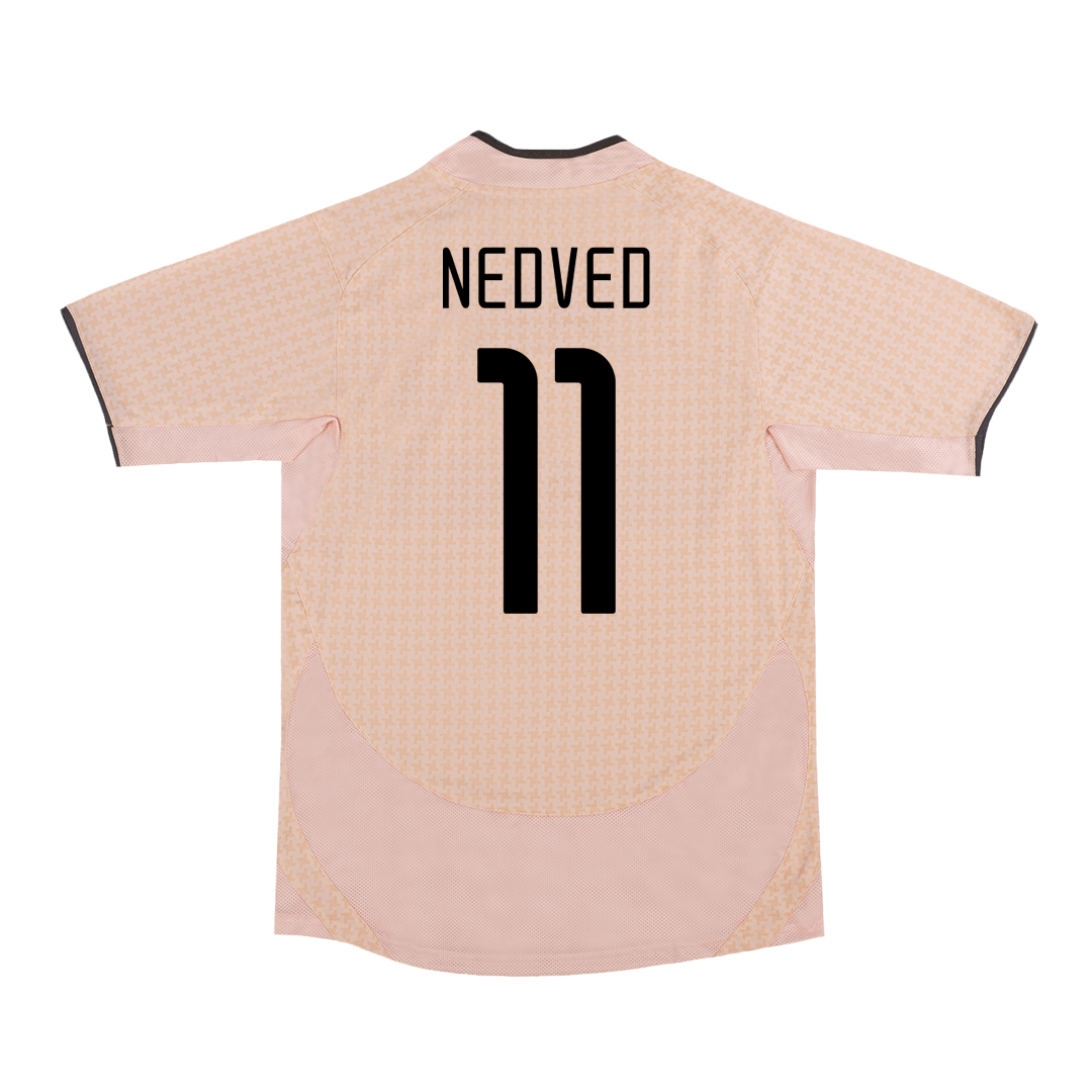 Retro NEDVED # 11 2003/04 Camiseta de fútbol visitante de la Juventus