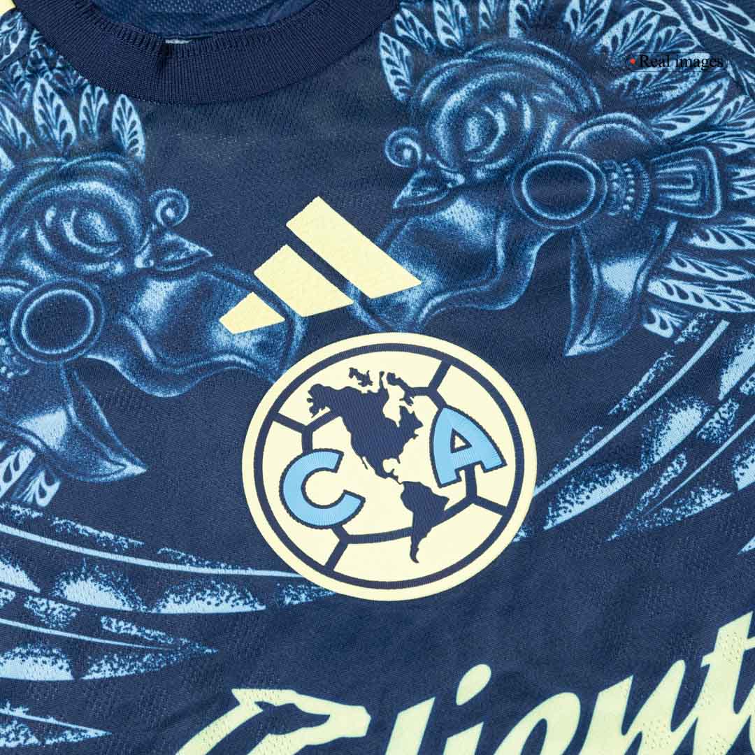 Camiseta de fútbol visitante auténtica del Club América 2025/26 azul marino