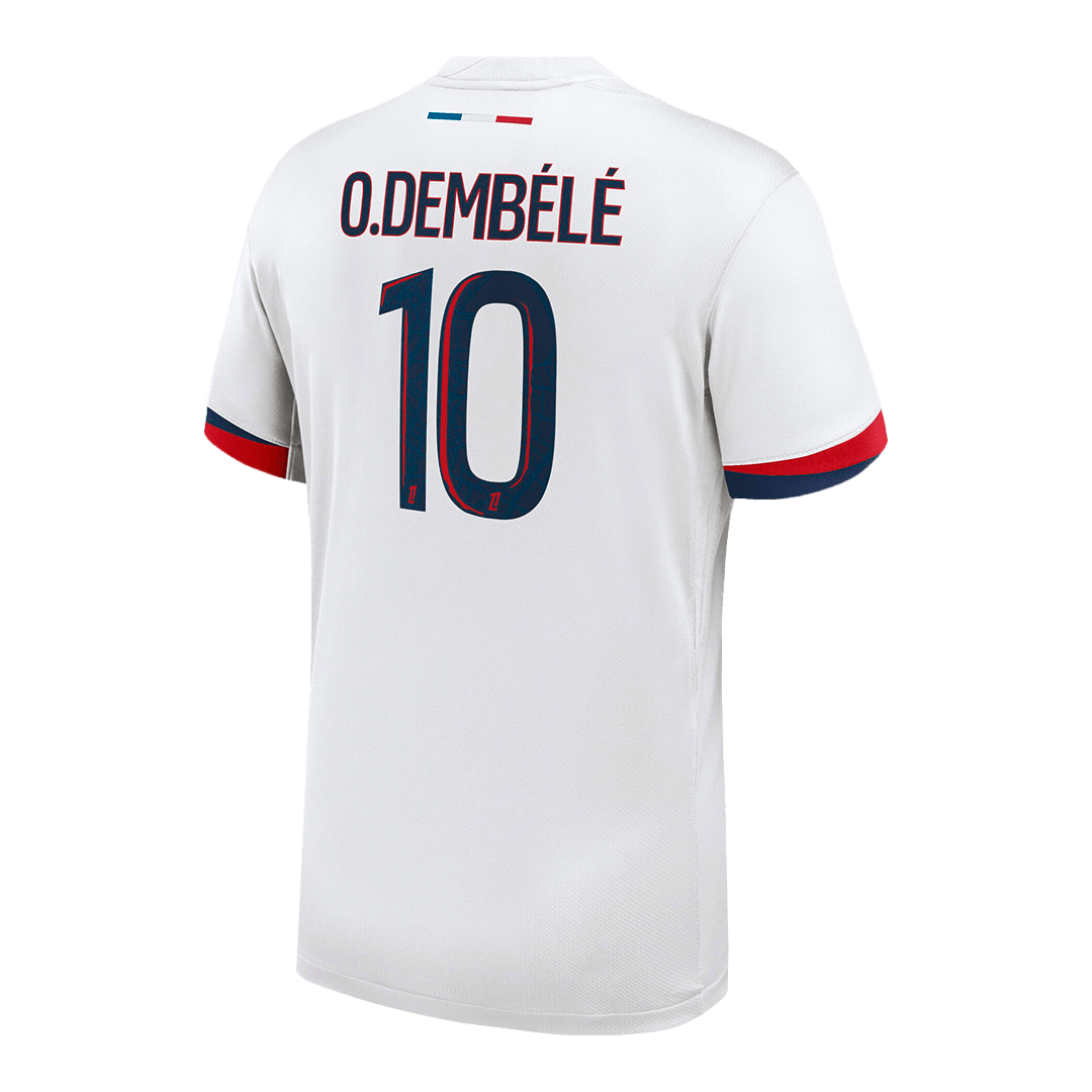 Camiseta de fútbol O.DEMBÉLÉ #10 PSG Segunda equipación 2024/25 Blanca