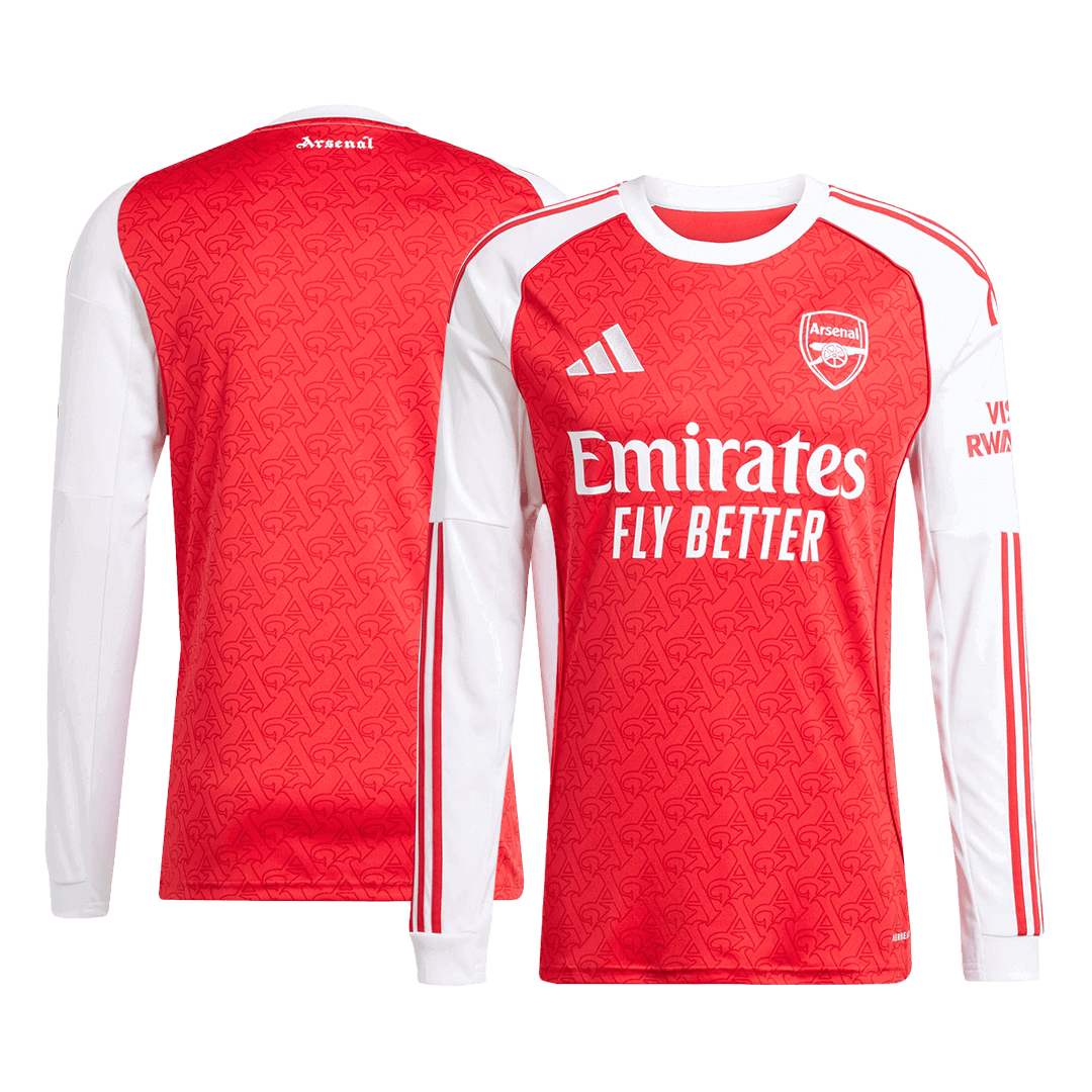 Camiseta de fútbol de manga larga del Arsenal 2025/26, roja