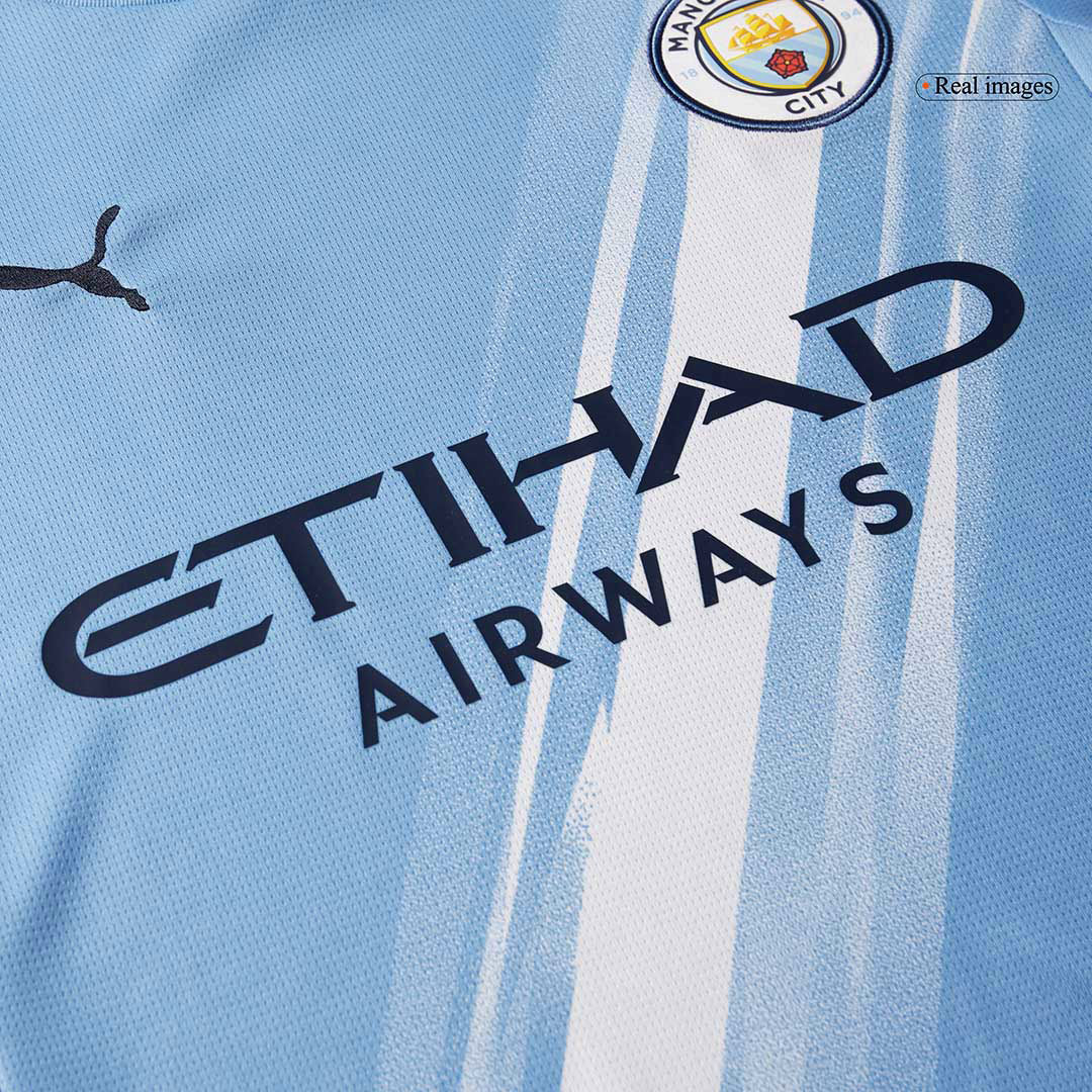 Camiseta de fútbol local del Manchester City DE BRUYNE #17 2025/26 Azul