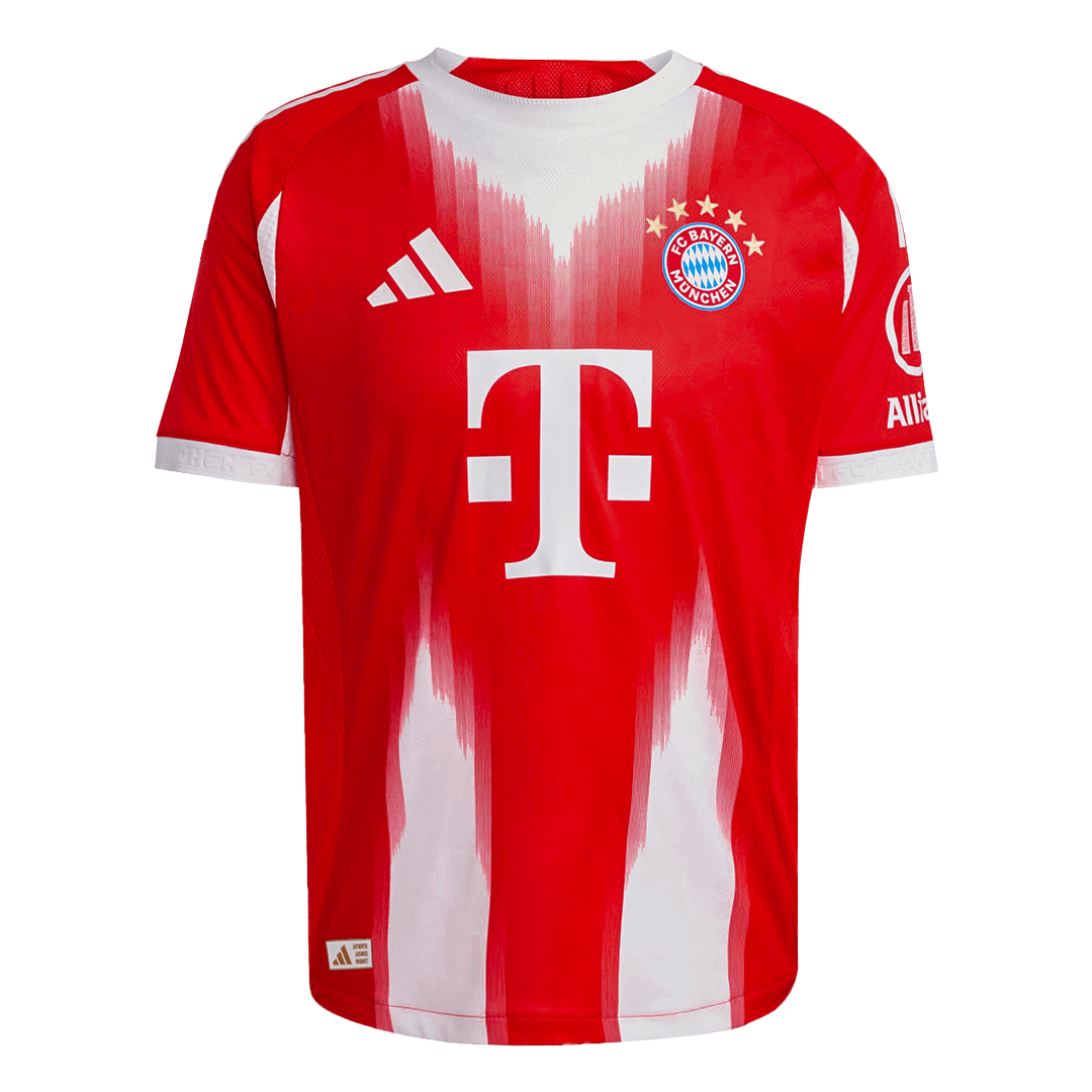 Camiseta de fútbol local auténtica del Bayern Múnich Luis Díaz #14 2025/26, roja