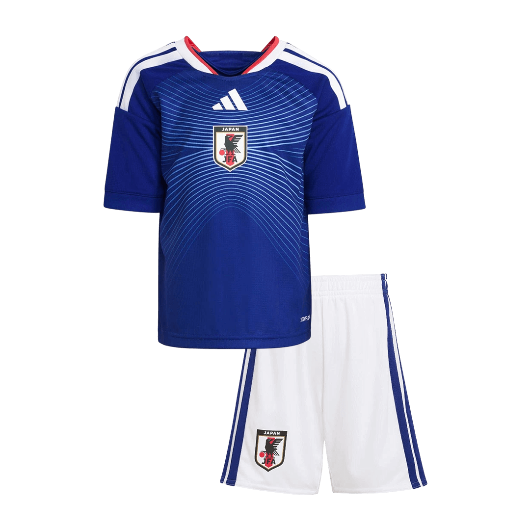 Equipación local de Japón para niños (camiseta + pantalón corto) para el Mundial 2026