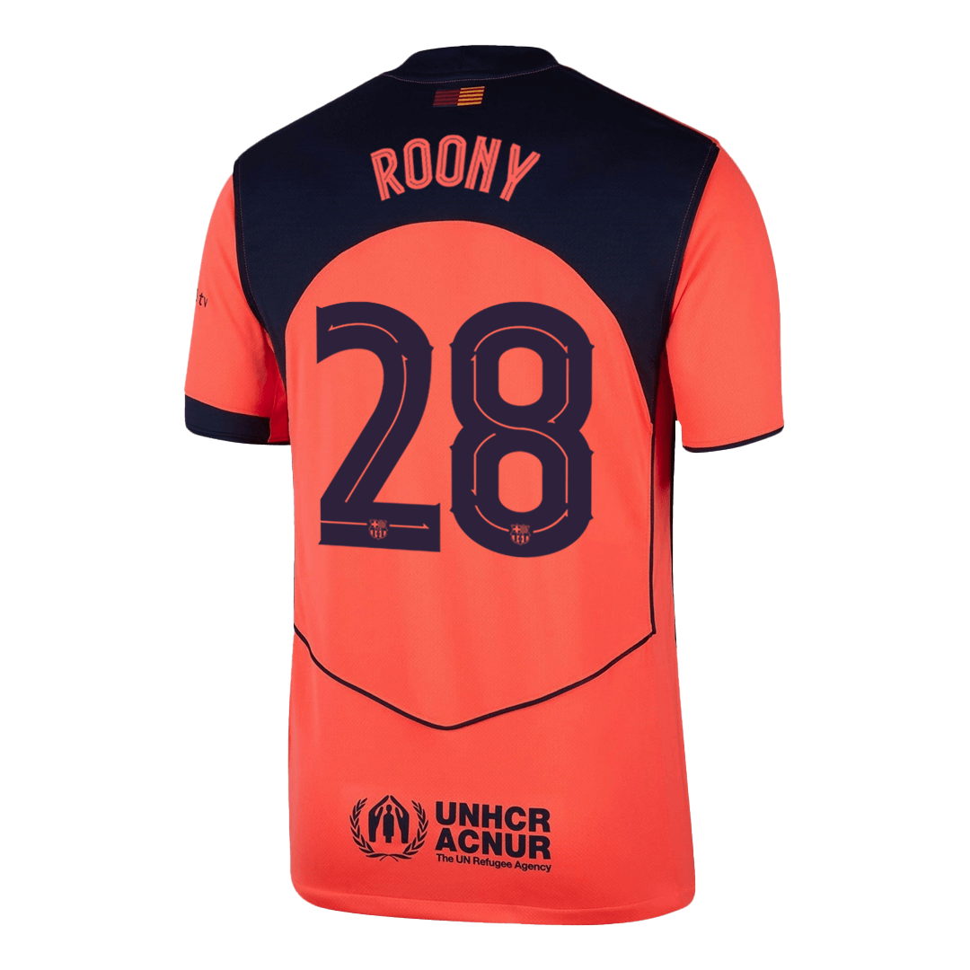 Camiseta de fútbol visitante ROONY #28 del Barcelona 2025/26