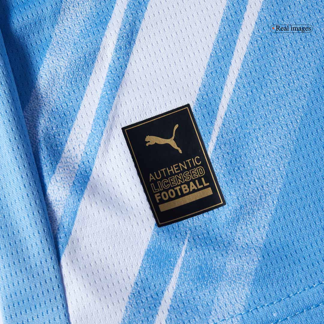 Kit de fútbol local del Manchester City para niño (Kit, pantalón corto y calcetines) 2025/26, azul