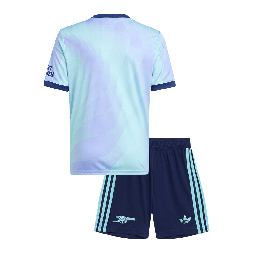 Kit de fútbol infantil de visitante del Arsenal (Kit y pantalón corto) 2024/25