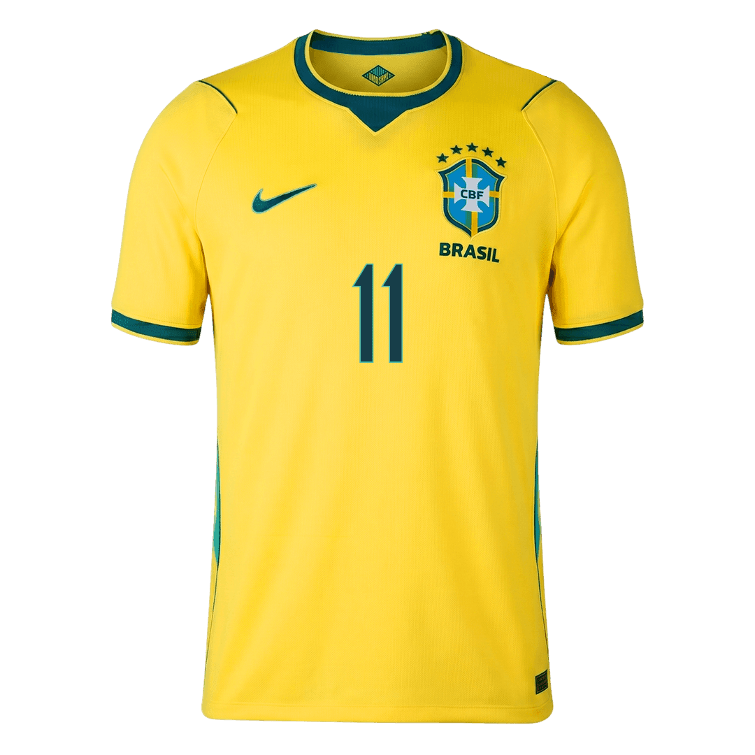 RAPHINHA #11 Camiseta de local de Brasil para el Mundial 2026 Amarilla