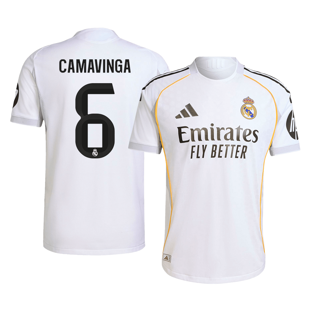 Camiseta de fútbol local del Real Madrid CAMAVINGA #6 2025/26 auténtica