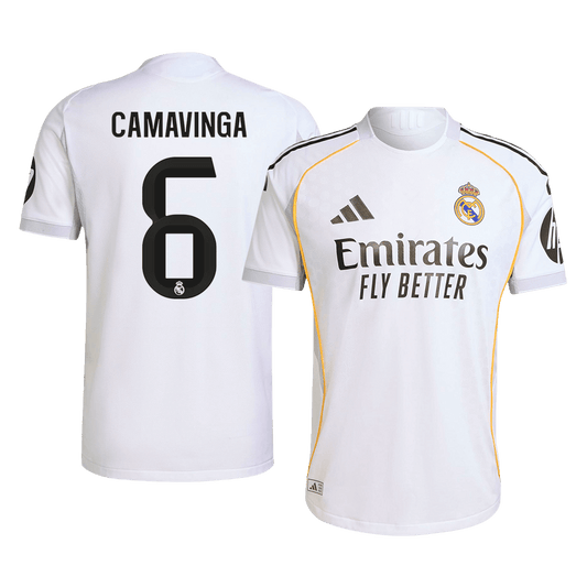 Camiseta de fútbol local del Real Madrid CAMAVINGA #6 2025/26 auténtica