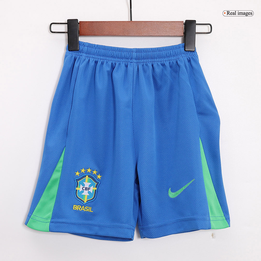 Kit de fútbol local de Brasil para niños (camiseta, pantalón corto y medias) Copa América 2024
