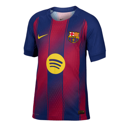 Camiseta de fútbol local auténtica del Barcelona 2025/26, roja y azul