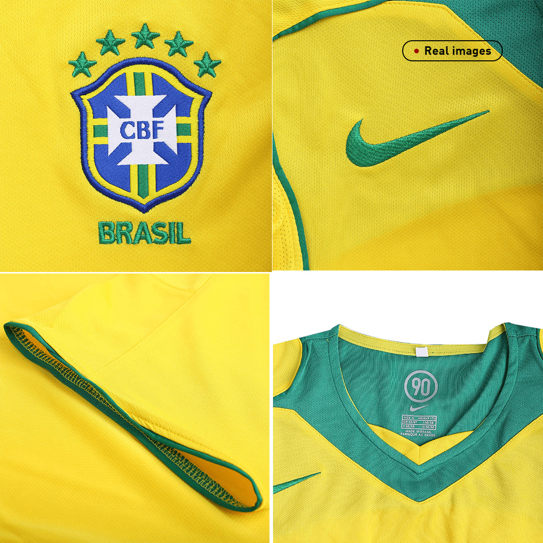 Camiseta retro de fútbol local de Brasil 2004