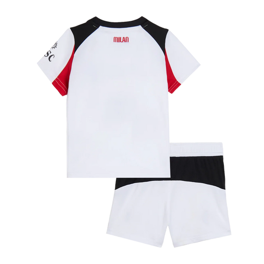 Kit de fútbol visitante del AC Milan para niños (Kit y pantalón corto) 2025/26