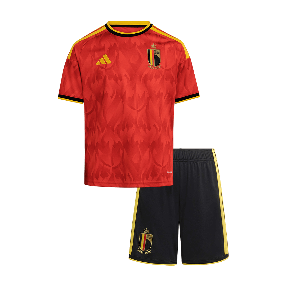 Equipación infantil de la selección belga (camiseta + pantalón corto) para el Mundial 2026