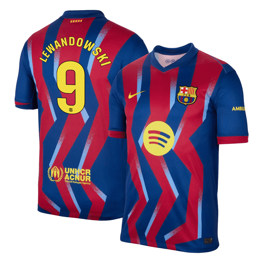 Camiseta de fútbol visitante del Barcelona #9 de LEWANDOWSKI 2025/26 (cuarta equipación)